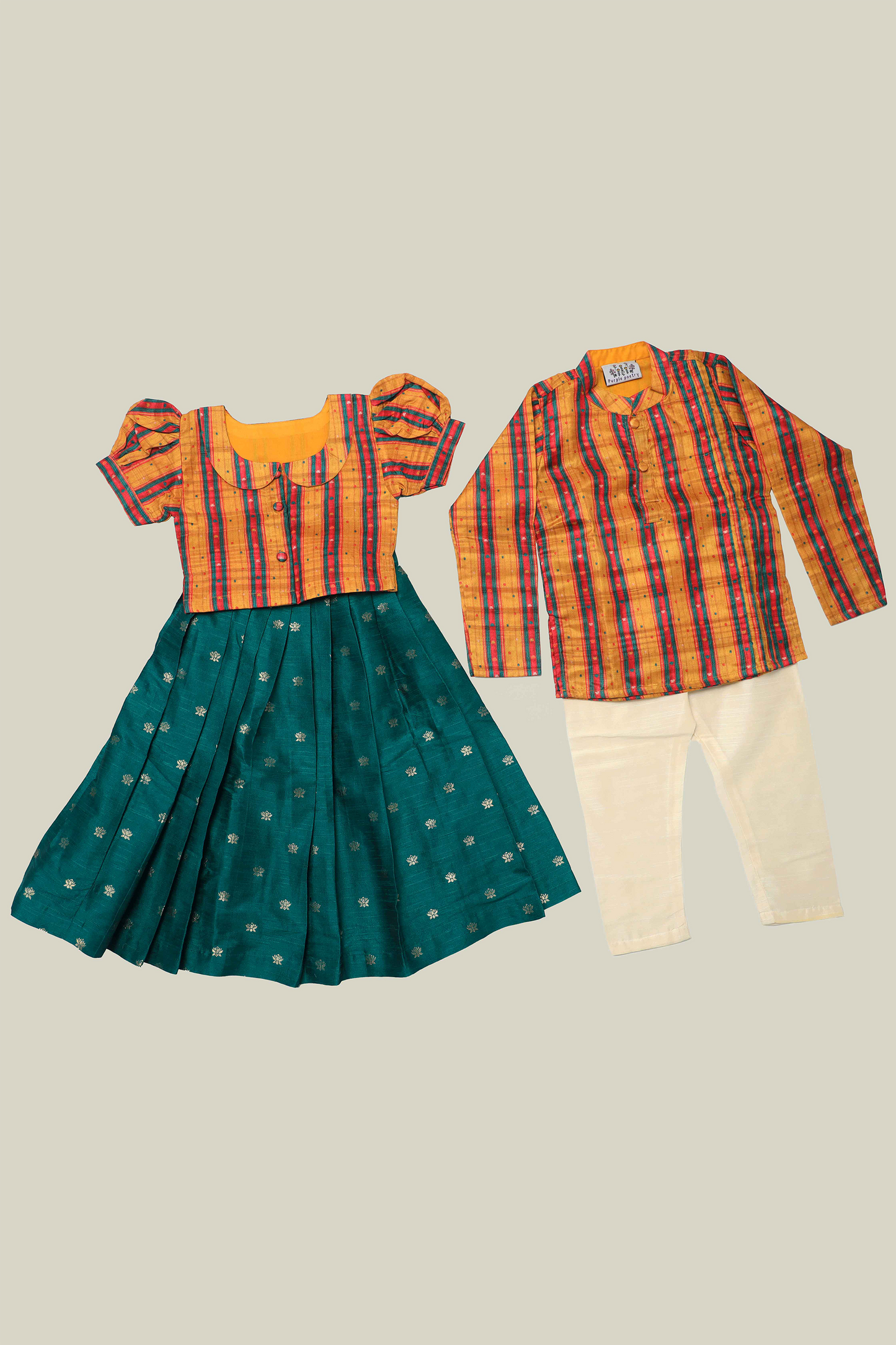 Yellow Pattu Set