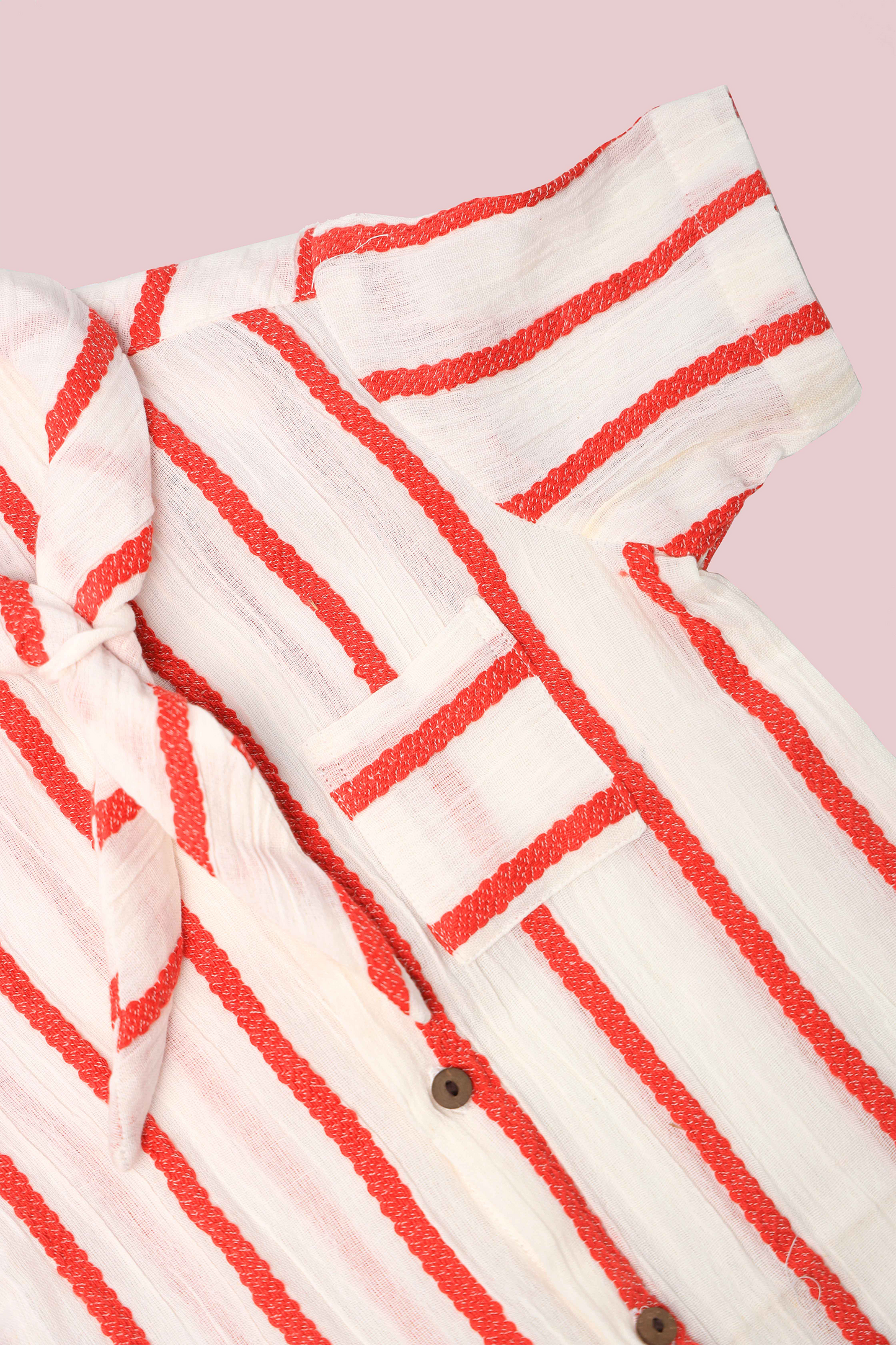 White and Red Stripes Set