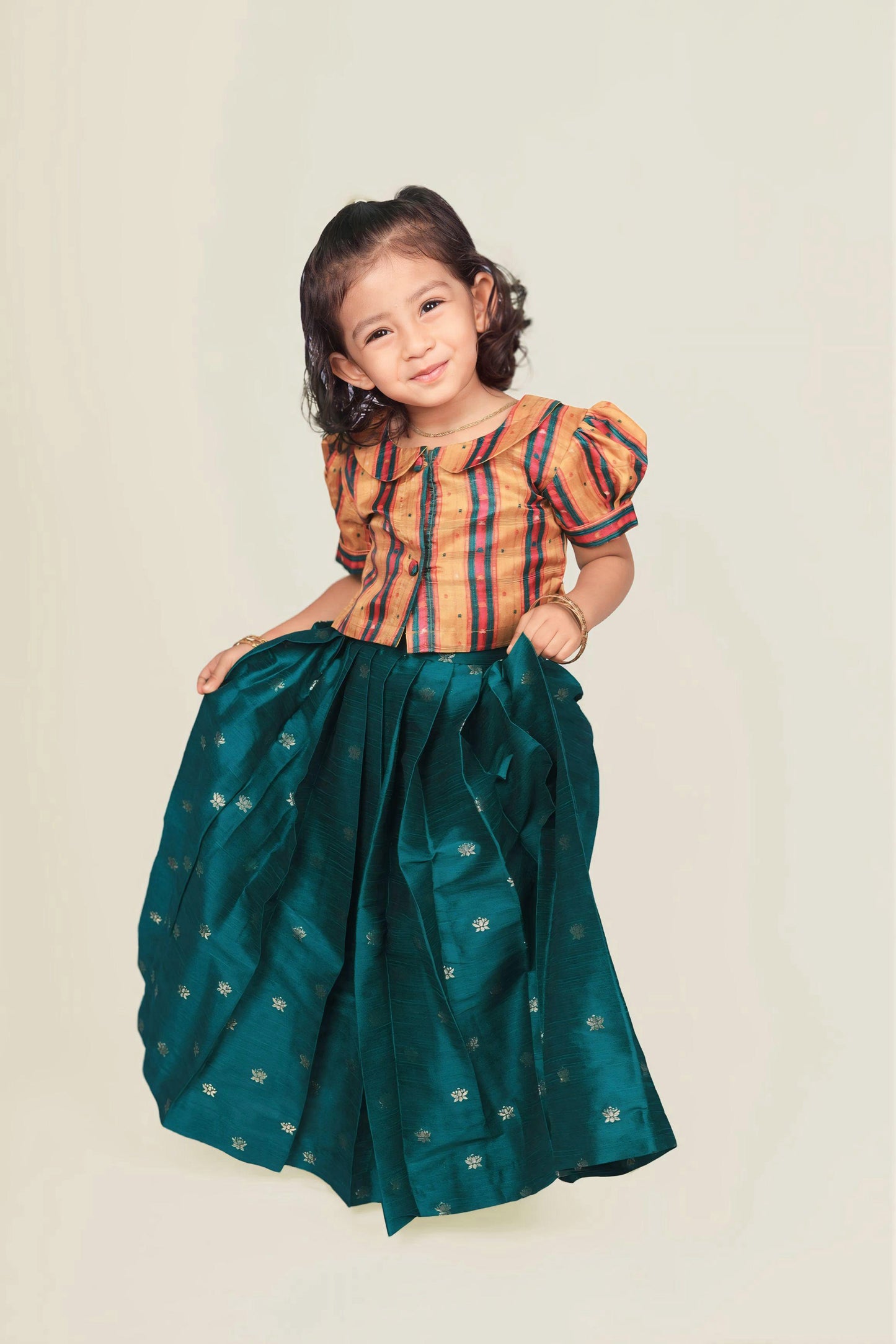 Yellow Pattu Set