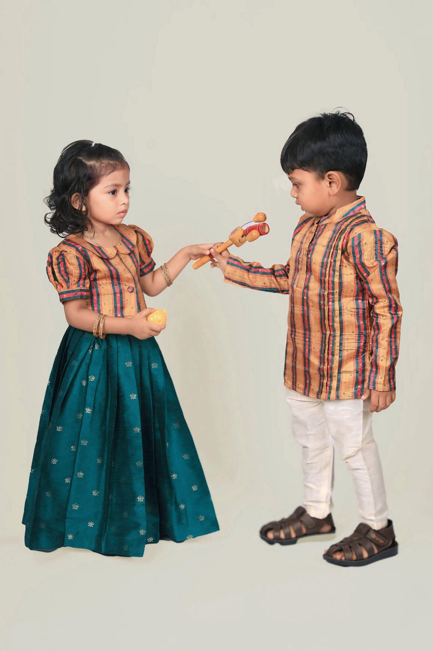 Yellow Pattu Set