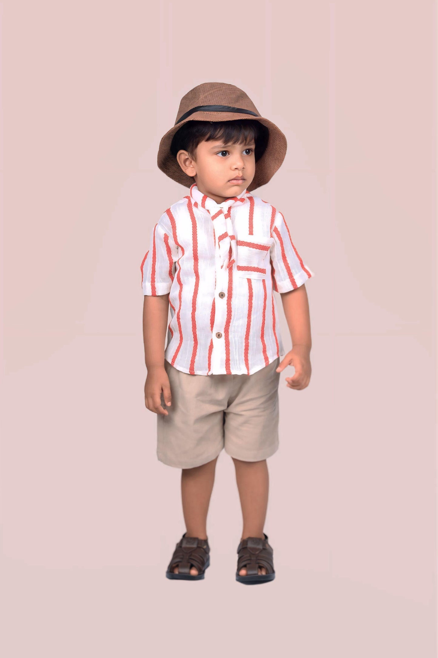 White and Red Stripes Set